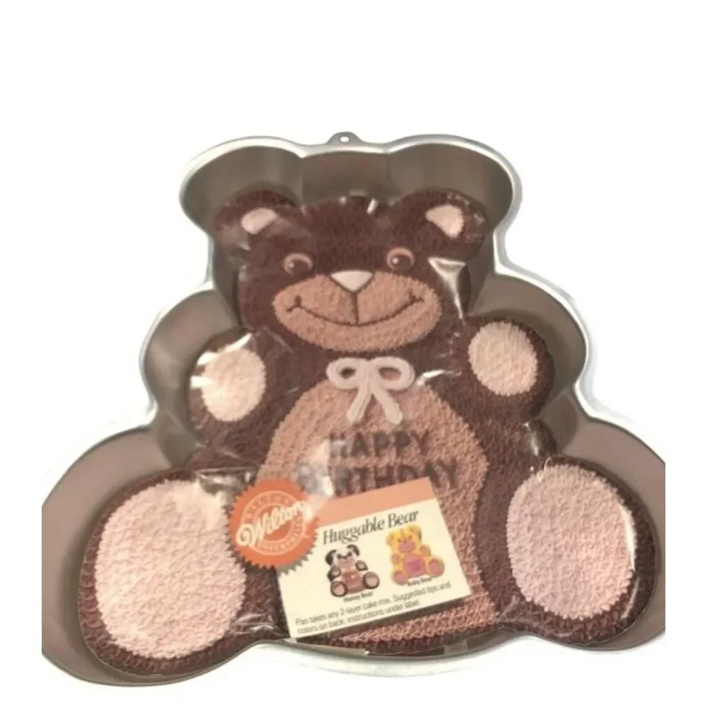 Teddy Bear Shaped Cake Pan 1982 Wilton 502 3754 Vintage NEW